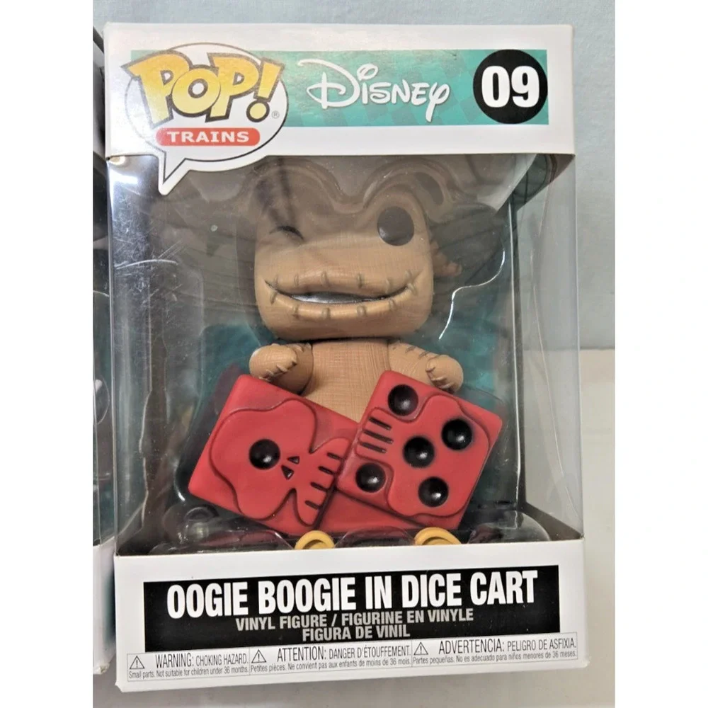 Funko Pop! Trains Disney Zero In Duck Cart #10 + Oogie Boogie In Dice Cart #09